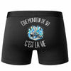 Boxer Homme Être moniteur de ski c'est la vie – Impression au dos – Noir