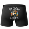 Boxer Homme Être comédien c'est la vie – Impression au dos – Noir