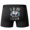 Boxer Homme Le jiu-jitsu c'est la vie – Impression au dos – Noir