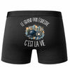 Boxer Homme Le grand prix équestre c'est la vie – Impression au dos – Noir
