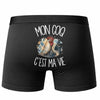 Boxer Homme Mon coq c'est ma vie – Impression au dos – Noir