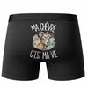 Boxer Homme Ma chèvre c'est ma vie – Impression au dos – Noir