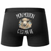 Boxer Homme Mon mouton c'est ma vie – Impression au dos – Noir