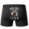 Boxer Homme Mon furet c'est ma vie – Impression au dos – Noir