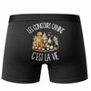 Boxer Homme Les concours canins c'est la vie – Impression au dos – Noir