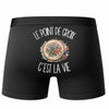Boxer Homme Le point de croix c'est la vie – Impression au dos – Noir