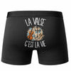 Boxer Homme La valse c'est la vie – Impression au dos – Noir