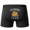Boxer Homme Être boulanger c'est la vie – Impression au dos – Noir