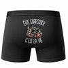 Boxer Homme Être carrossier c'est la vie – Impression au dos – Noir