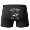 Boxer Homme Être comptable c'est la vie – Impression au dos – Noir