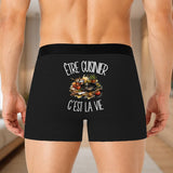 Boxer Homme Être cuisinier c'est la vie – Impression au dos – Noir