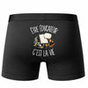 Boxer Homme Être éducateur c'est la vie – Impression au dos – Noir