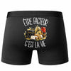 Boxer Homme Être facteur c'est la vie – Impression au dos – Noir