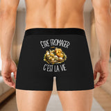 Boxer Homme Être fromager c'est la vie – Impression au dos – Noir