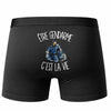 Boxer Homme Être gendarme c'est la vie – Impression au dos – Noir