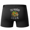 Boxer Homme Être maraîcher c'est la vie – Impression au dos – Noir
