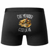 Boxer Homme Être menuisier c'est la vie – Impression au dos – Noir