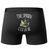 Boxer Homme Être opticien c'est la vie – Impression au dos – Noir