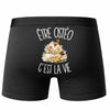 Boxer Homme Être ostéo c'est la vie – Impression au dos – Noir