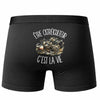 Boxer Homme Être ostréiculteur c'est la vie – Impression au dos – Noir