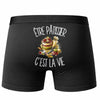 Boxer Homme Être pâtissier c'est la vie – Impression au dos – Noir