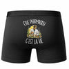 Boxer Homme Être pharmacien c'est la vie – Impression au dos – Noir