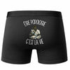 Boxer Homme Être podologue c'est la vie – Impression au dos – Noir