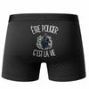 Boxer Homme Être policier c'est la vie – Impression au dos – Noir