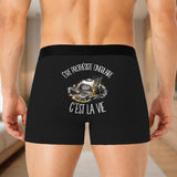 Boxer Homme Être prothésiste ongulaire c'est la vie – Impression au dos – Noir