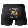 Boxer Homme Être psychologue c'est la vie – Impression au dos – Noir