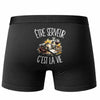 Boxer Homme Être serveur c'est la vie – Impression au dos – Noir