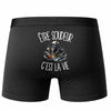 Boxer Homme Être soudeur c'est la vie – Impression au dos – Noir