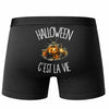 Boxer Homme Halloween c'est la vie – Impression au dos – Noir