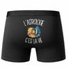 Boxer Homme L'astrologie c'est la vie – Impression au dos – Noir