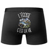 Boxer Homme L'Écosse c'est la vie – Impression au dos – Noir