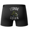 Boxer Homme L'Espagne c'est la vie – Impression au dos – Noir