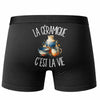 Boxer Homme La céramique c'est la vie – Impression au dos – Noir