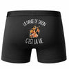 Boxer Homme La danse de salon c'est la vie – Impression au dos – Noir