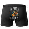Boxer Homme La guitare c'est la vie – Impression au dos – Noir
