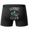 Boxer Homme La plongée c'est la vie – Impression au dos – Noir