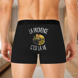 Boxer Homme La Provence c'est la vie – Impression au dos – Noir