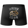 Boxer Homme La spéléologie c'est la vie – Impression au dos – Noir