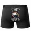 Boxer Homme L'aïkido c'est la vie – Impression au dos – Noir