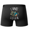 Boxer Homme L'apnée c'est la vie – Impression au dos – Noir