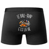 Boxer Homme Le ball-trap c'est la vie – Impression au dos – Noir