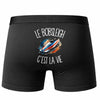Boxer Homme Le bobsleigh c'est la vie – Impression au dos – Noir