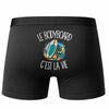 Boxer Homme Le bodyboard c'est la vie – Impression au dos – Noir
