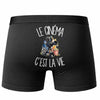 Boxer Homme Le cinéma c'est la vie – Impression au dos – Noir