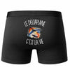 Boxer Homme Le deltaplane c'est la vie – Impression au dos – Noir