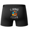 Boxer Homme Le jardinage c'est la vie – Impression au dos – Noir